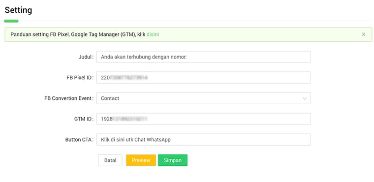 Panduan Disetiap Menu