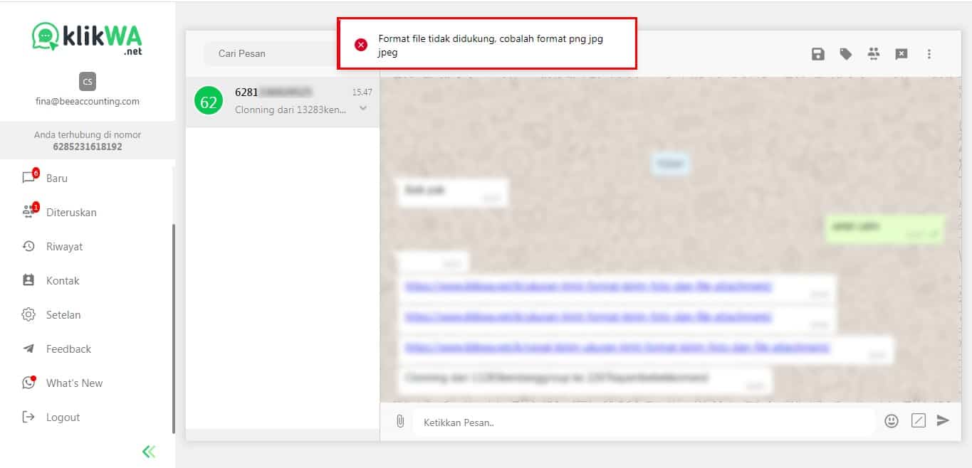Gagal Kirim Ukuran Limit & Format Kirim Foto dan File Attachment
