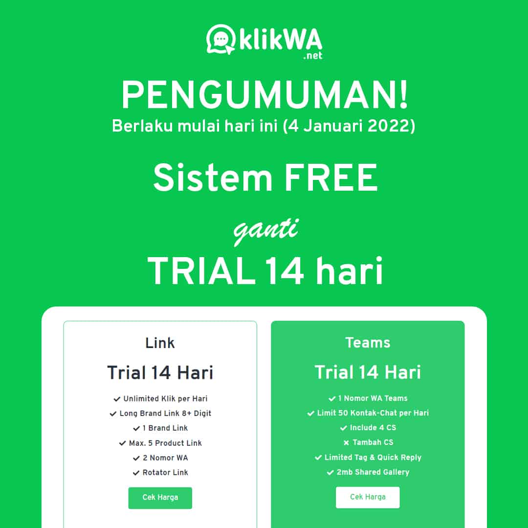 Info Free Ganti Trial Kwa